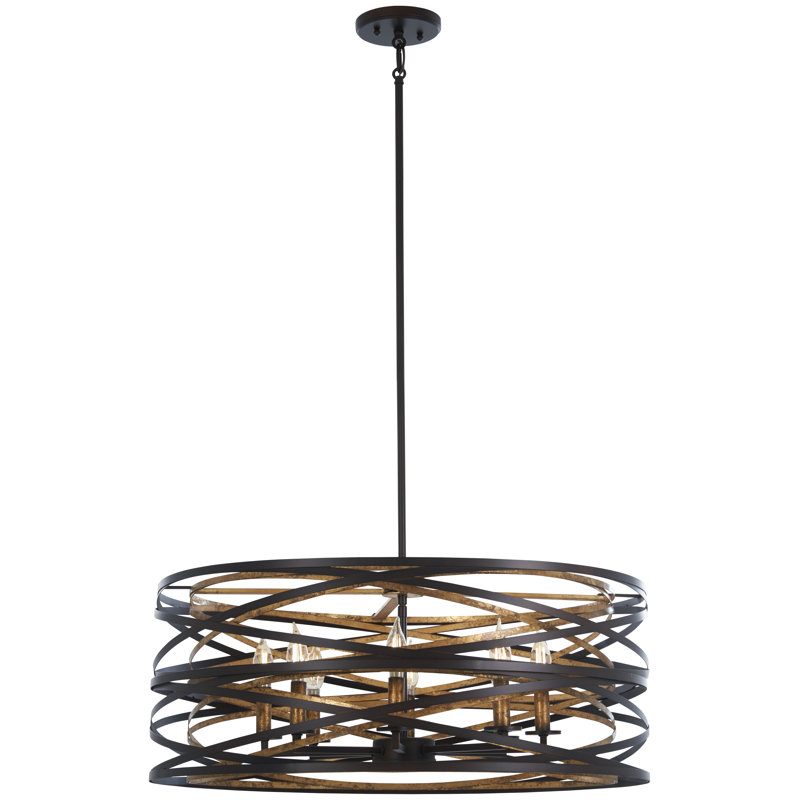 Vortic Flow 8 - Light Pendant, 11" H x 28" W x 28" D
