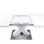 Table de salle à manger moderne, de forme carrée, avec plateau blanc et structure en acier, extensible, avec base, facile d'entretien, 89,21 lb
