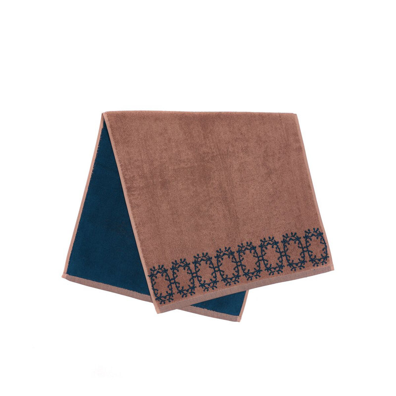 Deray Midweight Bath Towel, Brown/Green