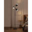Lampe sur pied à intensité variable avec 3 ampoules DEL, lumières rotatives réglables, lampes sur pied pour salon, chambre à coucher, maison, bureau - noir et or