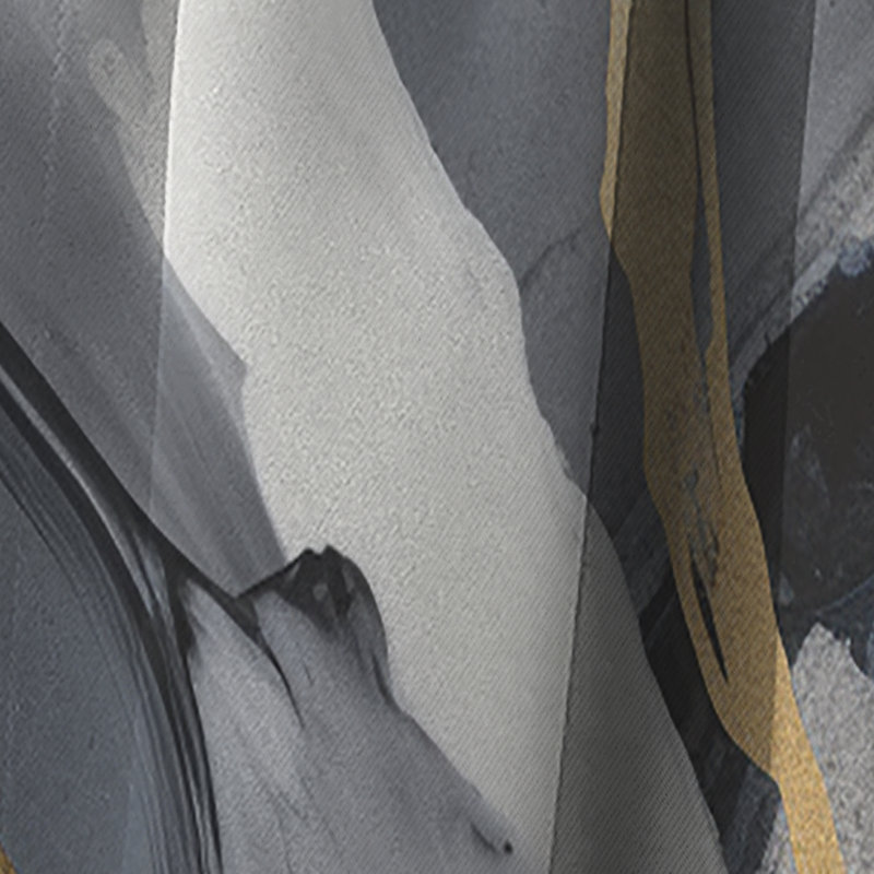 Rideau occultant en marbre noir et doré Harmony Of Marble I - 1 panneaux, L 52 po x L 95 po
