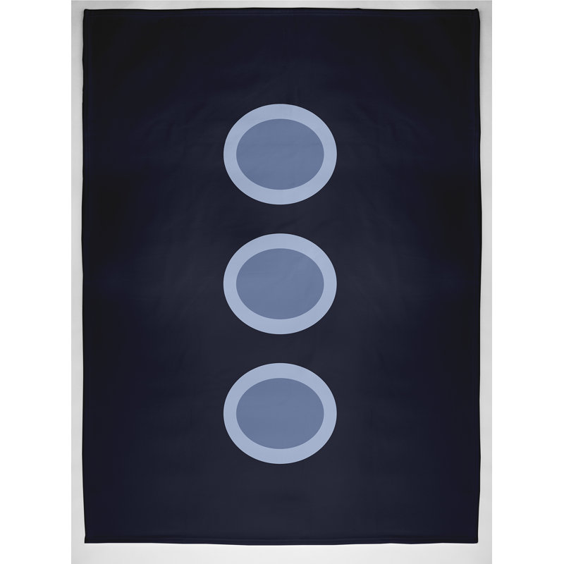 Elzy Plain Weave / Muslin Throw Blanket, Navy