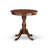 3-Piece Black and Cherry Finish Solid Wood Top - Upholstered Dining Room Set with High Back - (Seats-4)-2009885771-2009885761