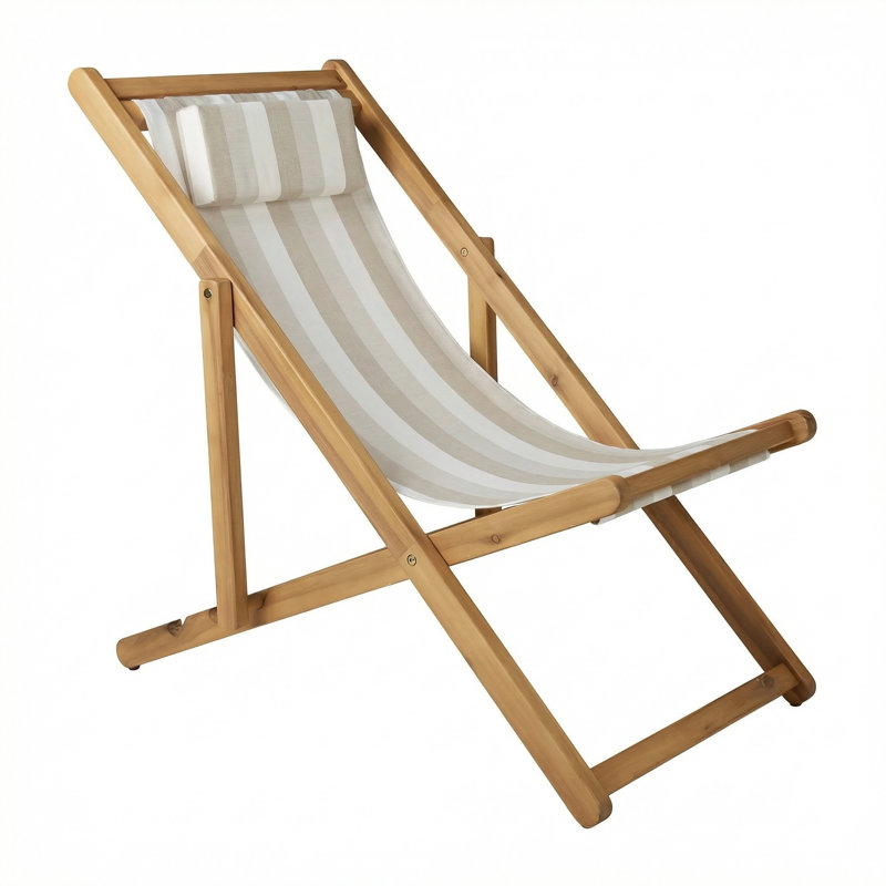 Fauteuil à rayures Sunbrella, Sunbrella - Direction Lin