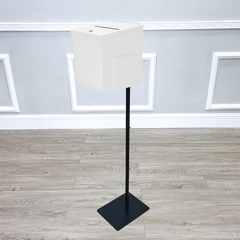 Boîte de donation en métal, Blanc