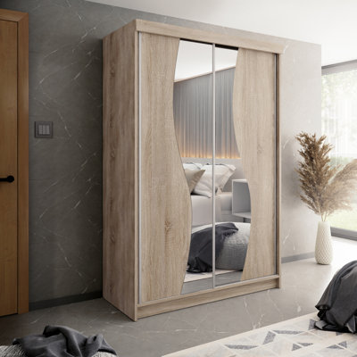 Ajtene 2 Door Glass Wardrobe
