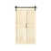 84'' Assembled Solid Wood Bi-Fold Barn Doors with Installation Hardware Kit