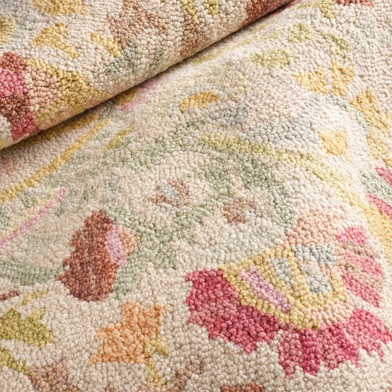 Ines Multi Hand Micro Hooked Wool Rug, Rectangle 7'6" x 9'6"