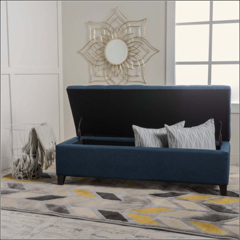 Banc de rangement rembourré avec repose-pieds, banc d'entrée, banc de bout de lit, repose-pieds pour la chambre à coucher, 300 lb