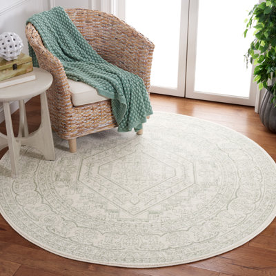 Tapis oriental de couleur sauge / ivoire Arrietty