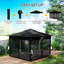 Outsunny 3.36 x 3.36m Pop Up Gazebo with Sides Netting Roller Bag, Black