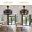 Angelyca Black Rattan Caged Ceiling Fan with Light and Remote, Reversible DC Motor, Rustic Farmhouse Fandelier-1857377315