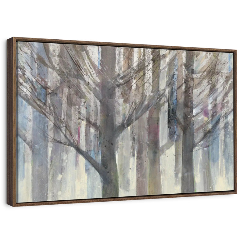Lumière forêt, Cadre flottant noyer, 43 po x 29 po