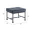 Repose-pieds Brantley en velours gris et finition gris sable