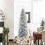 Josalee Slender Silver Tinsel Pine Christmas Tree-1777565134
