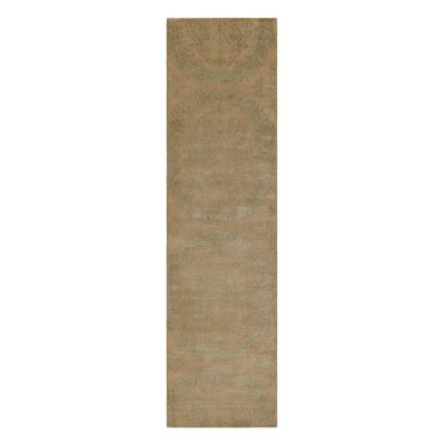 Handmade Silk and Wool Area Rug