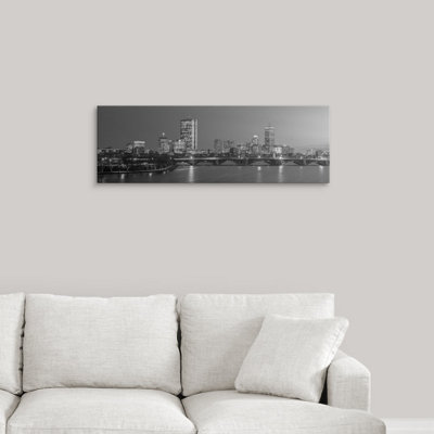 «Boston City Skyline at Night», reproduction de photo