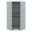 Armoire-penderie Polygon, armoire en L en bois avec tablettes pratiques-106861968