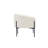     Pangea Home Amanda 29" W Polyester Barrel Chair - Boucle Arm Chair – Modern Accent Lounge Chair in Upholstered White Bouclé with Black Metal Legs - White Arm Chair-1725309991