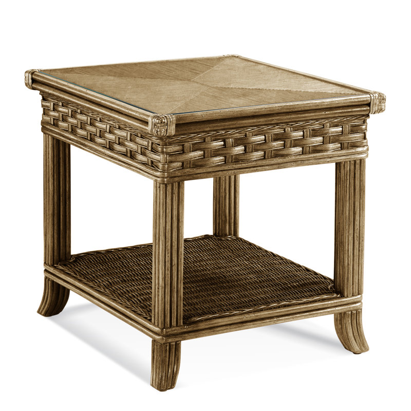 Somerset Glass End Table, Havana