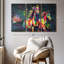«Two Horses Color Splash Paint» sur toile-320818788