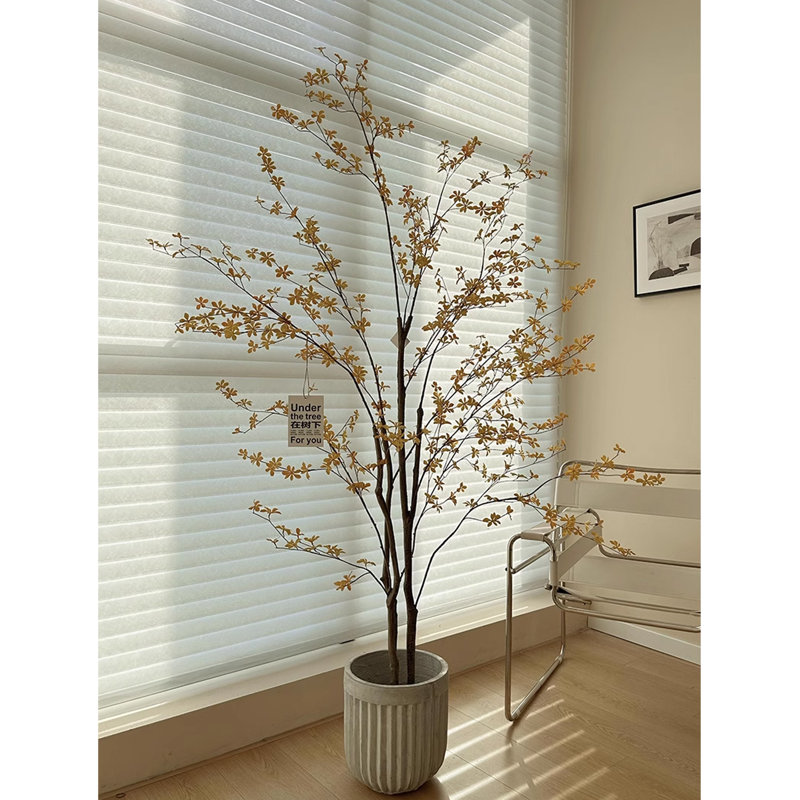 Artificial Wheat Straw Leaf Bell False Tree, 70.87" H x 43.31" W x 43.31" D