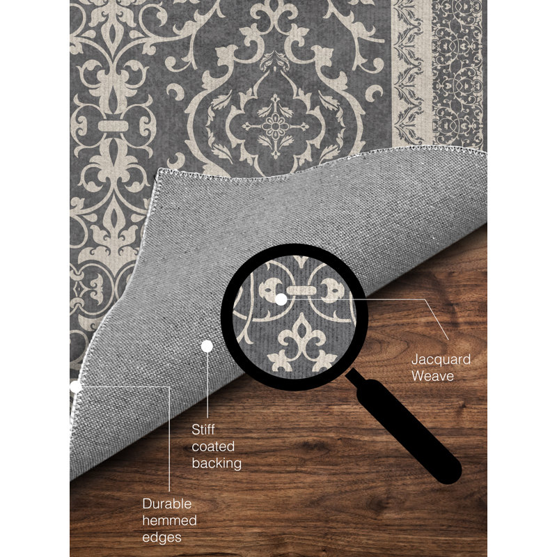 Rectangle Chair Mat with Straight Cut Edge for Firm Surfaces, 36" W x 60" L, Grey