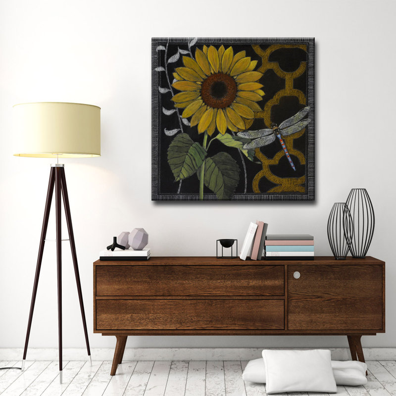 «Gilt Slate Flora IV» par Hope Hansen, impression sur toile, H 16 po x l 16 po x P 1,5 po