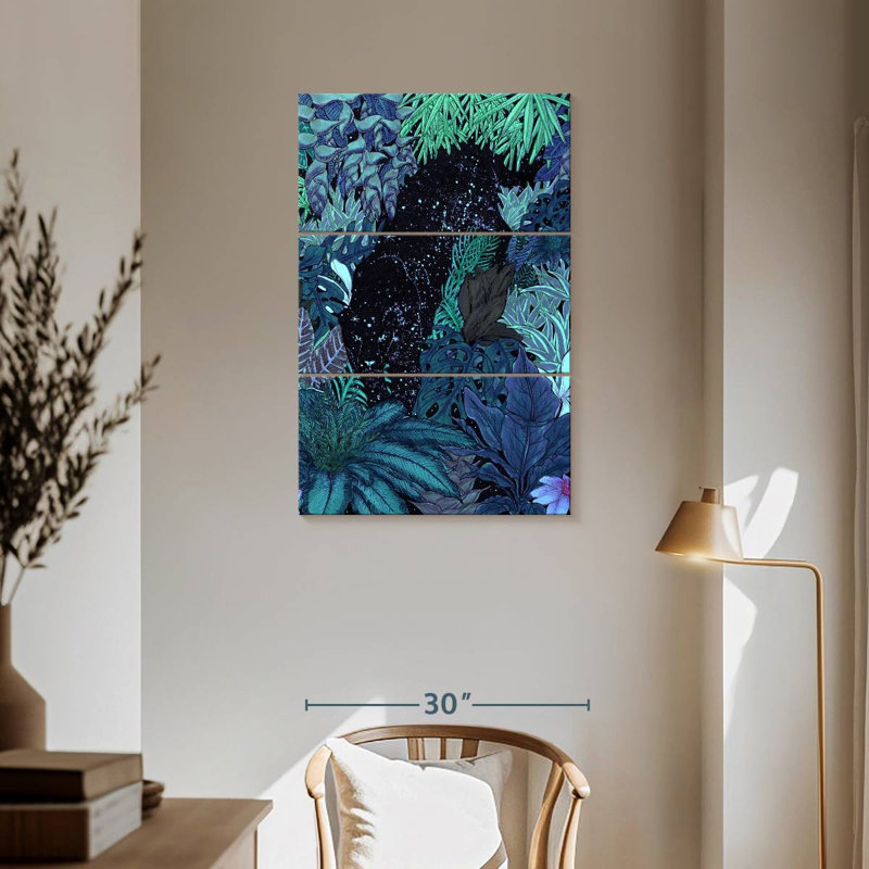 Brampt Jungle At Night, 57" H x 36" W