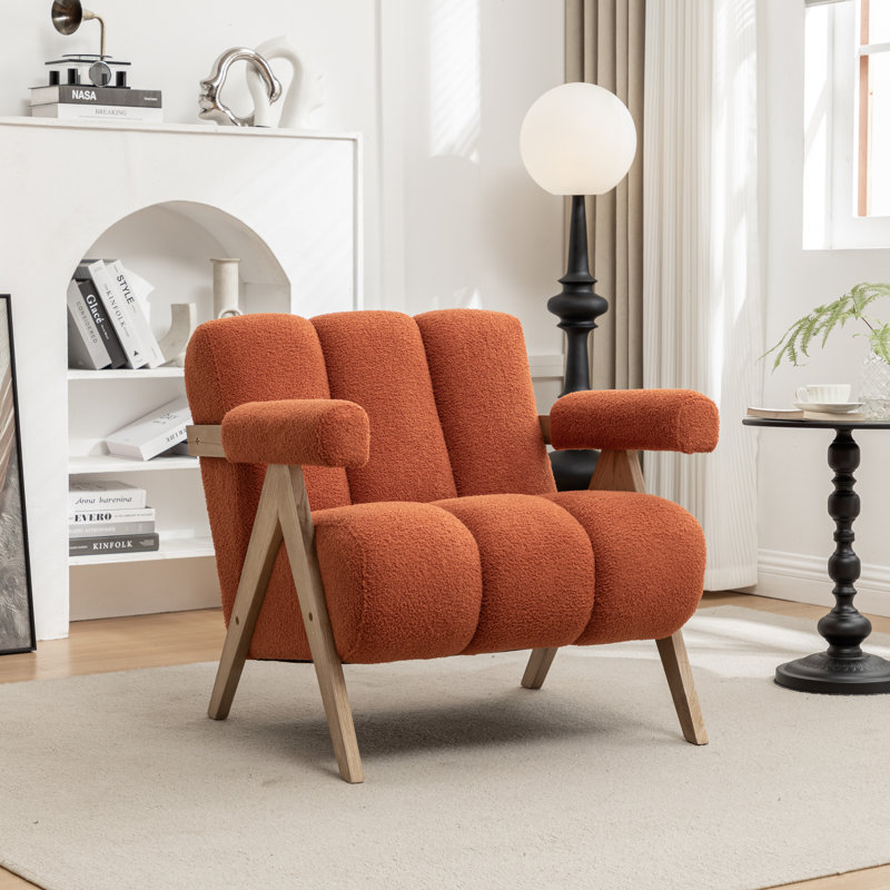 Fauteuil Bula, Polyester orange, 1