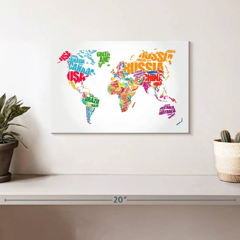 Carte du monde Aliaz, H 8 po x l 12 po