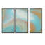 Turquoise doré et marbre bleu - ensemble d'art mural sur toile Glam-1670286766-1670286765