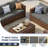 5-Pieces Wide Armrest Outdoor Sectional Rattan Conversation Set with Storage Table.-1742763508