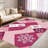 Pink Snowflake Pattern area rugs for Living Room, Soft and Comfortable, Suitable for all seasons, easy to maintain, machine washable Indoor floor mat, Under Table Farmhouse suitable for Bedroom, Dining Room, Study, Patio, Balcony, Home Decor-1906957184