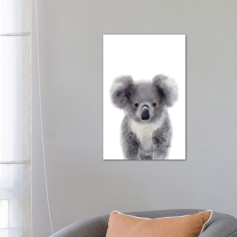 Baby Koala - Wrapped Canvas Painting, 66.04 cm H x 45.72 cm W x 3.175 cm D