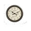 Horloge murale ronde 16 po, horloge murale, brun antique, transitionnel