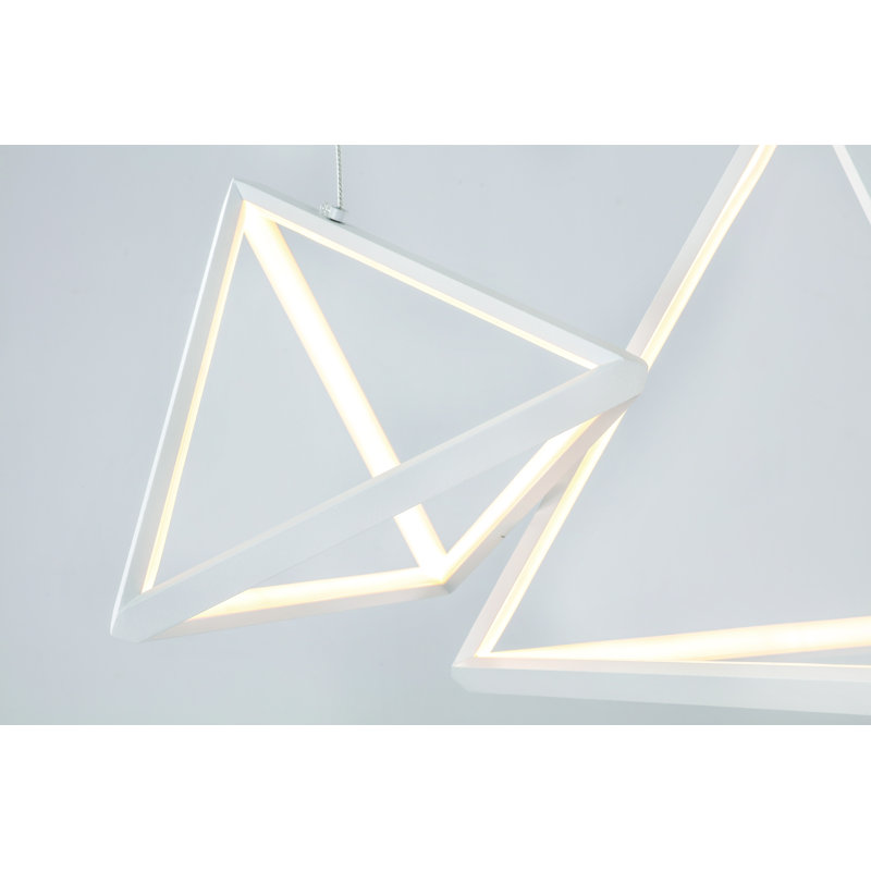 Lustre DEL 5 lumières triangulaires