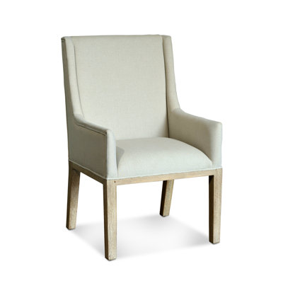 Chaise avec accoudoirs crème