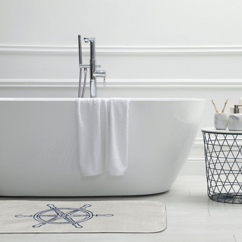 Tapis de bain pour bateau, L 21 po x L 34 po, Bleu