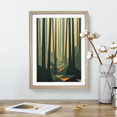 Block Print Forest Abstract No.5 - Wall Art