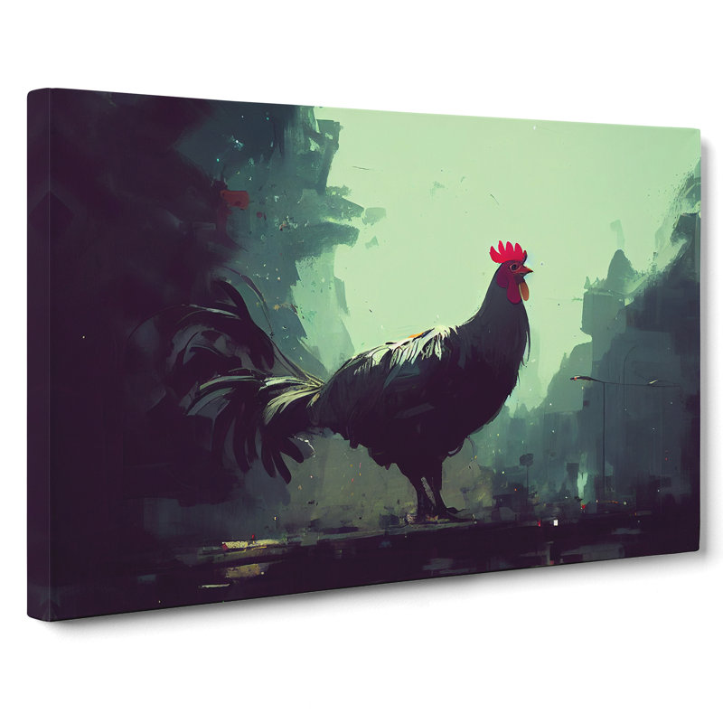 Rooster Art Painting Vol.2 - Wrapped Canvas, 40cm H x 60cm W x 3cm D