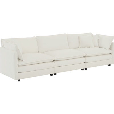 Canapé modulaire en chenille respirant avec zone de confort haute et modulaire stable