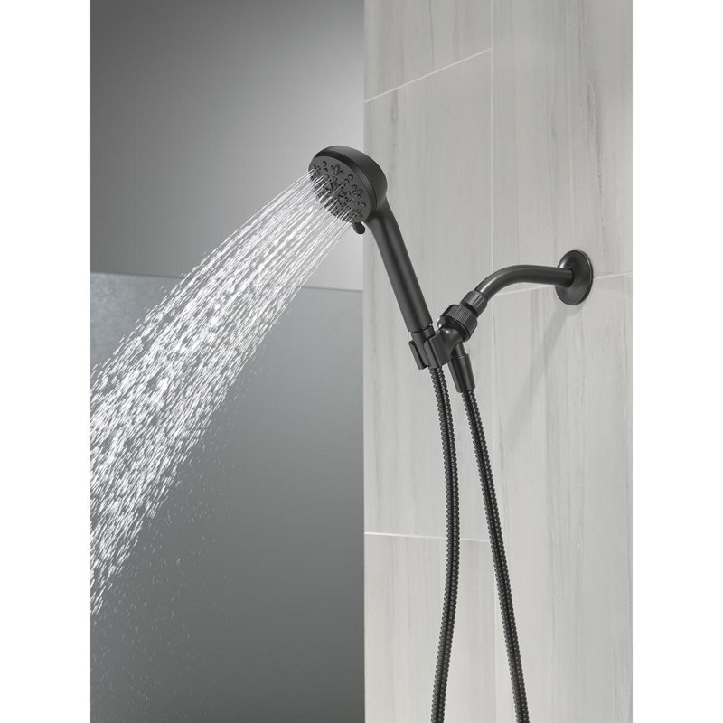 Pomme de douche amovible à 4 réglages Delta 75413bl, 1,75 gal / min, noir mat