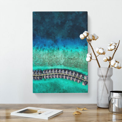 High Above The Maldives - Wrapped Canvas