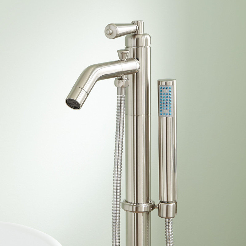 Napier Freestanding Tub Faucet and Hand Shower, Brushed Nickel