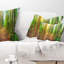 Coussin lombaire à imprimé paysage paysage dense