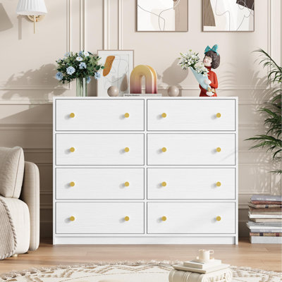 Bimlesh 114cm W 8 - Drawer Chest of Drawers