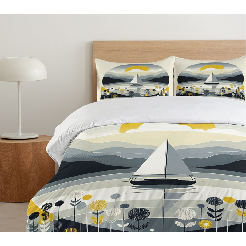 Nautical Duvet Cover, Queen Duvet Cover + 2 Standard Shams