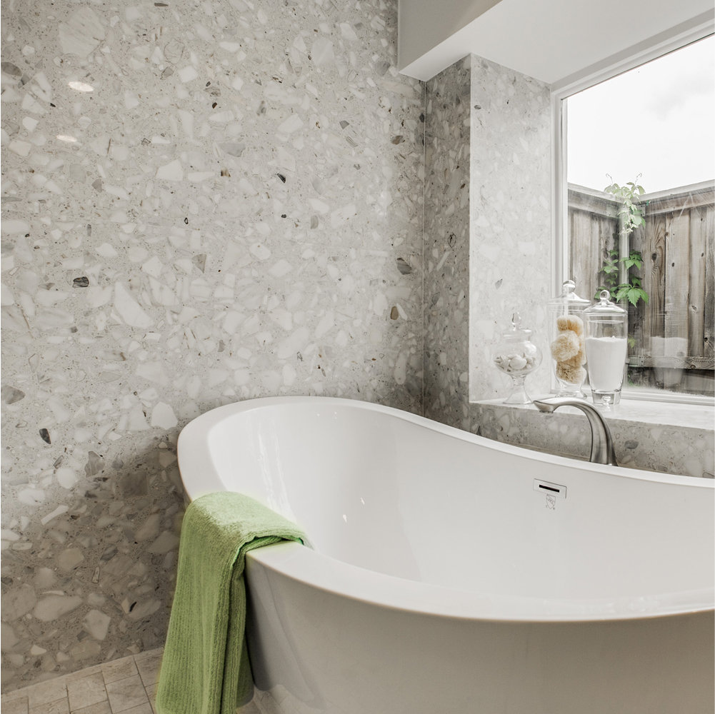 Agglo 24" x 24" Honed Tile, New Bianco Scato