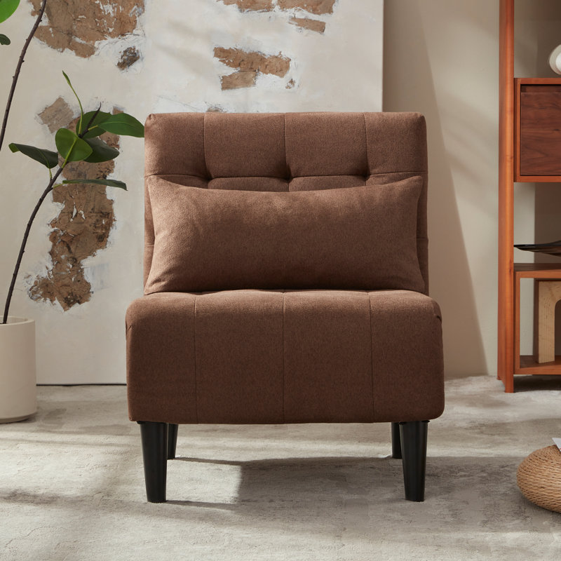 Upholstered Accent Chair, single, Brown